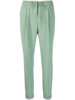 BOSS crepe drawstring straight-fit trousers - Vert - thumbnail