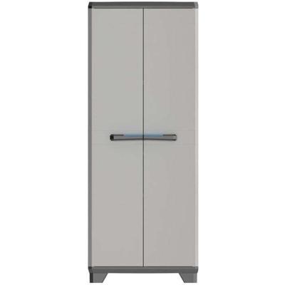 KIS Lineaire hoge opbergkast - 68 x 39 x 173 cm - zwart en grijs