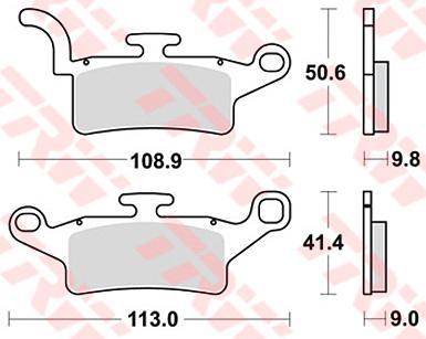 TRW Brake pad mcb 835 organic standard