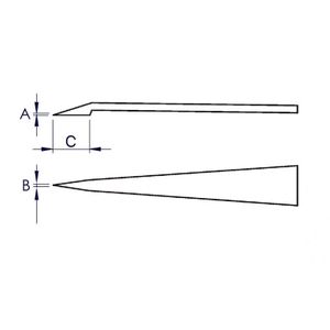 Knipex 92 09 02 ESD Pincet ESD 1 stuks Spits, fijn 115 mm