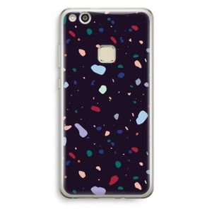 Dark Rounded Terrazzo: Huawei Ascend P10 Lite Transparant Hoesje