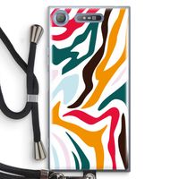Colored Zebra: Sony Xperia XZ1 Transparant Hoesje met koord