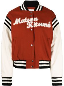 Maison Kitsuné veste bomber à logo appliqué - Orange