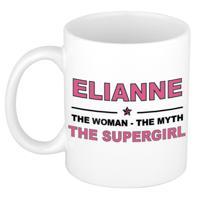 Elianne cadeau mok - Woman Myth Supergirl - naam koffiemok - 300 ml - collega - moederdag