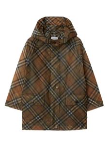 Burberry Kids parka à motif Vintage Check - Marron