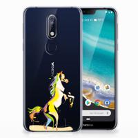 Nokia 7.1 Telefoonhoesje met Naam Horse Color