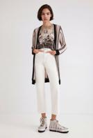 Lange gestreepte cardigan - MATERIAL FINISHES - S