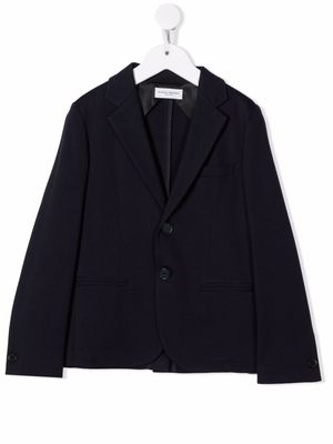 Paolo Pecora Kids blazer cintré à simple boutonnage - Bleu