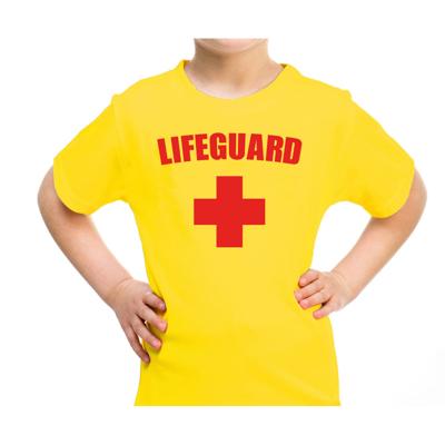 Lifeguard verkleed shirt - geel - voor kinderen - reddingsbrigade shirt