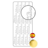 Vaessen Creative • sticker 10x23cm 10pcs goud "feliz anniversario"