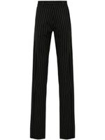 Martine Rose pantalon de costume droit à fines rayures - Noir - thumbnail