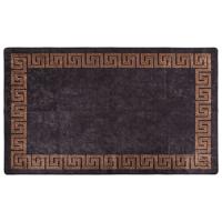VidaXL Vloerkleed wasbaar anti-slip 150x230 cm zwart en goudkleurig