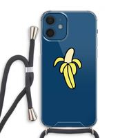 Banana: iPhone 12 Transparant Hoesje met koord