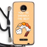 You're Shrimply The Best: Motorola Moto Z Force Transparant Hoesje met koord