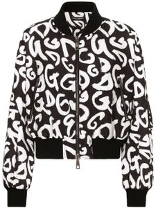 Dolce & Gabbana veste bomber à logo imprimé - Blanc