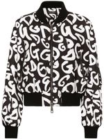 Dolce & Gabbana veste bomber à logo imprimé - Blanc