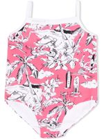 Moncler Enfant maillot de bain à imprimé façon illustration - Rose - thumbnail