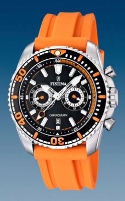 Horlogeband Festina F16574-2 Rubber Oranje 24mm