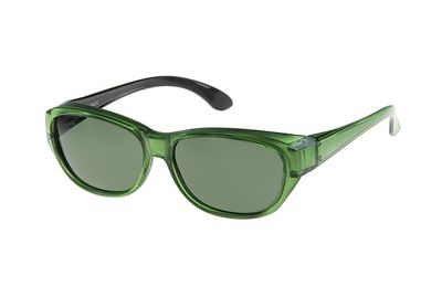 FitOfar overzetzonnebril groen unisex met groene lens Vz0027pt FitOfar overzetzonnebril groen unisex met groene lens Vz0027pt