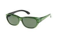 FitOfar overzetzonnebril groen unisex met groene lens Vz0027pt - thumbnail