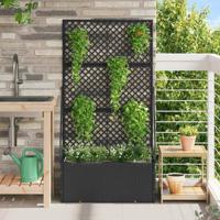Plantenbak Zwart 70 x 30 x 135 cm Metaal