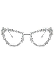 Swarovski lunettes de vue à ornements en cristal - Argent