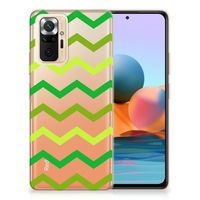 Xiaomi Redmi Note 10 Pro TPU bumper Zigzag Groen - thumbnail