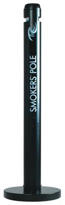 Rubbermaid peukenzuil Smokers&apos; Pole, ft 10,2 x 107,9 cm, zwart