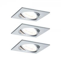 Paulmann 93492 Inbouwlamp Set van 3 stuks 18 W Aluminium (gedraaid)