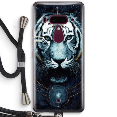Darkness Tiger: HTC U12+ Transparant Hoesje met koord