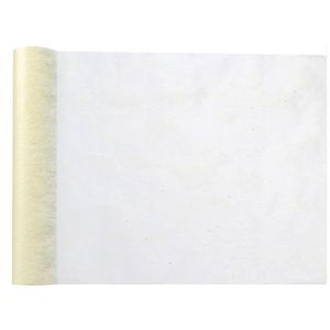 Tafelloper op rol - ivoor wit - 30 cm x 10 m - non woven polyester