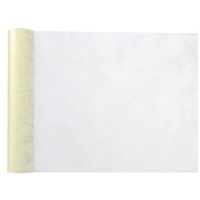 Tafelloper op rol - ivoor wit - 30 cm x 10 m - non woven polyester - thumbnail