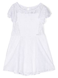 Monnalisa robe à manches courtes - Blanc