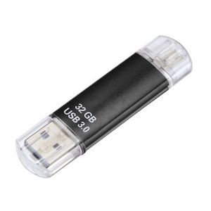 Hama FlashPen Laeta Twin USB-stick smartphone/tablet Zwart 32 GB USB 3.2 Gen 1 (USB 3.0), Micro-USB 2.0