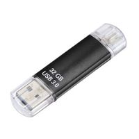 Hama FlashPen Laeta Twin USB-stick smartphone/tablet Zwart 32 GB USB 3.2 Gen 1 (USB 3.0), Micro-USB 2.0 - thumbnail