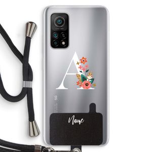Pink Bouquet: Xiaomi Mi 10T 5G Transparant Hoesje met koord