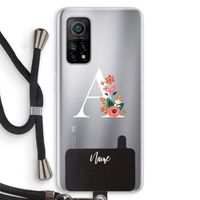 Pink Bouquet: Xiaomi Mi 10T 5G Transparant Hoesje met koord