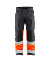 Blåkläder Werkbroek met stretch High-Vis 15511811 | Medium Grijs/ High-Vis Oranje | Maat 64 - 7330509746257