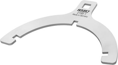 HAZET Filterpatroonsleutel 2195-1 · 1/2 inch (12,5 mm) vierkant hol · Ribbelprofiel · 192 mm