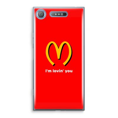 I'm lovin' you: Sony Xperia XZ1 Transparant Hoesje