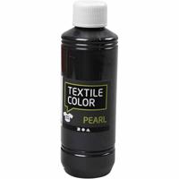 Creativ Company Textielkleur, parelmoer, grijs, 250 ml/ 1 fles Creativ Company Textielkleur, parelmoer, grijs, 250 ml/ 1 fles