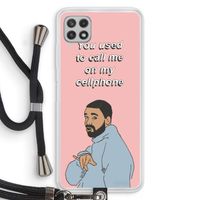 Hotline bling: Samsung Galaxy A22 4G Transparant Hoesje met koord