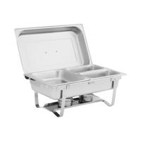 Chafing dish - GN 1/2 - 2 x GN 1/4 - 9 L - 2 Brandstofpan - 295x235x60 / 240x135x65 mm - Royal Catering