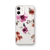 Geschilderde bloemen: iPhone 12 Transparant Hoesje