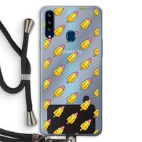 Waterijsjes: Samsung Galaxy A20s Transparant Hoesje met koord