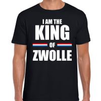 I am the King of Zwolle Koningsdag t-shirt zwart voor heren - thumbnail