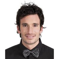 Boland vlinderstrik - zwart - spinnenweb - halloween - carnaval - horror thema