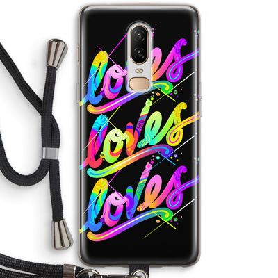 Loves: OnePlus 6 Transparant Hoesje met koord
