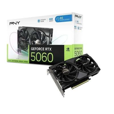 PNY - Grafische kaart - GEFORCE RTX 5060 - 8 GB - Overclocked - Dubbele ventilator - DLSS 4