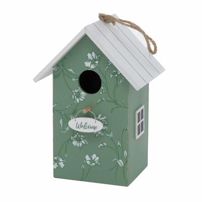 Boltze Vogelhuisje - groen met wit - houten nestkastje - 22 cm Boltze Vogelhuisje - groen met wit - houten nestkastje - 22 cm